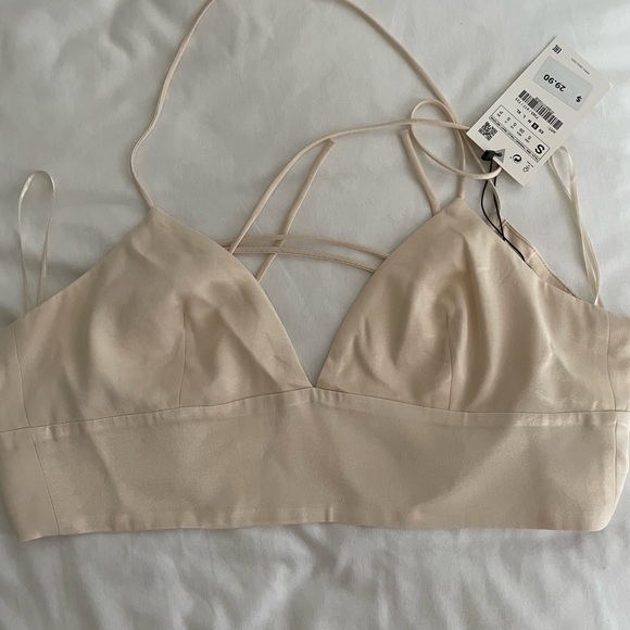 NWT Zara satin crop top - Picture 4 of 6